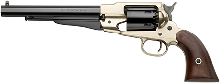 [641996730016] Pietta PF58BR448 1858 Army 44 Cal 8" 6rd Brass Frame, Blued  &  Octagon Barrel w/Walnut Grips