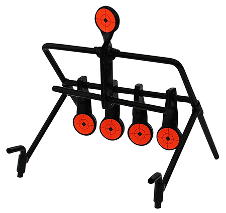 [029057470215] Birchwood Casey 47021 World of Targets Resetting Gallery 1.75" Rimfire Rifles/Handguns Black/Red 0.37" Thick Standing Works With Rimfire