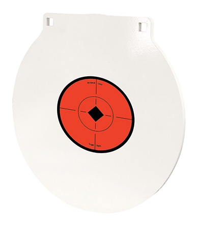 [888151033067] Birchwood Casey RND10 Round Steel Target Plate 10" Centerfire Rifle/Handgun Target Black/Red/White NM500 Steel Hanging