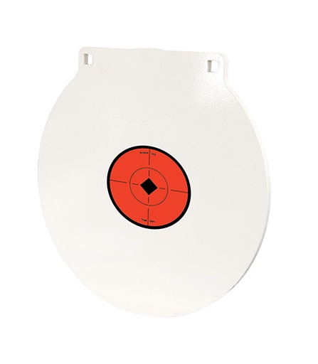 [888151033074] Birchwood Casey RND12 Round Steel Target Plate 12" Centerfire Rifle/Handgun Target Black/Red/White NM500 Steel Hanging