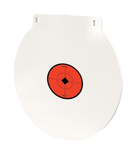[888151033081] Birchwood Casey RND15 Round Steel Target Plate 15" Centerfire Rifle/Handgun Target Black/Red/White NM500 Steel Hanging