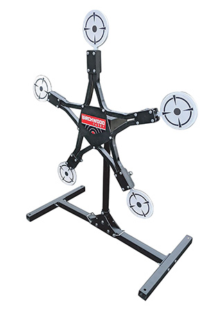 [888151031117] Birchwood Casey TXSPT Texas Star Plinking Target Handgun/Rifle/Shotgun Black/Gray AR500 Steel Star 0.37" Thick Standing