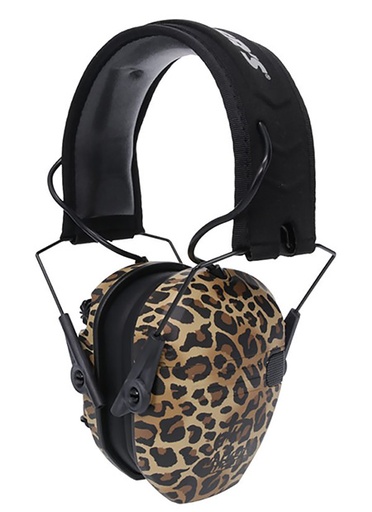 [888151037164] Walker's GWPRSEM-LEO Razor Slim Electronic Muff 23 dB Over the Head Leopard Print/Black Polymer