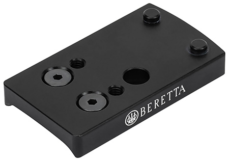 [082442893433] Beretta USA AG57 APX Optic Plate Black, Fits Beretta APX Rear Dovetail/Leupold DeltaPoint Pro Footprint Mount
