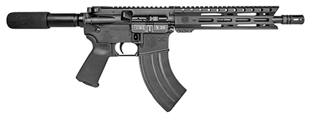 [810035755635] Diamondback DB1915O001 DB15  7.62x39mm 28+1 10", Black, Carbon Lower, 9" M-LOK Handguard, Padded Buffer Tube, Magpul Grip