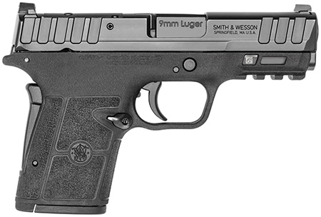 [022188892727] Smith  &  Wesson 13733 Equalizer  Micro-Compact 9mm Luger 10+1 3.68" Black Armornite Steel Barrel, Optic Ready/Serrated Slide, Black Polymer Frame w/Picatinny Rail, Black Textured Polymer Grips