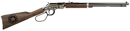 [619835016744] Henry H004TR Golden Boy Texas Rangers Bicentennial Tribute Edition 22 Short, 22 Long or 22 LR, 16 LR/21 Short Capacity, 20" Blued Octagon Barrel, Engraved Nickel-Plated Rec  &  American Walnut Stock, Ad