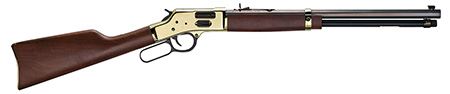 [619835060655] Henry H006GM Side Gate  357 Mag/38 Special 10+1 20" Blued Octagon Barrel, Polished Brass Rec, American Walnut Stock, Adj. Sight