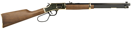 [619835060839] Henry H006GMLL Side Gate  357 Mag/38 Special 10+1 20" Blued Octagon Barrel, Polished Brass Rec, American Walnut Stock, Adj. Sight, Large Loop Lever