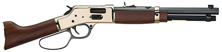 [619835060723] Henry H006GML Mare's Leg Side Gate 44 Mag/44 Special 5+1 12.90" Blued Octagon Barrel, Polished Hardened Brass Receiver, American Walnut Furniture