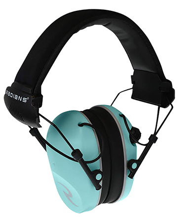 [674326331591] Radians R3220ECS R3200 Dual Mic Electronic Muff 23 dB Over the Head Aqua Blue