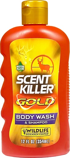 [024641012406] Wildlife Research 1240 Scent Killer Gold Body Wash/Shampoo Odor Eliminator 12 oz Bottle