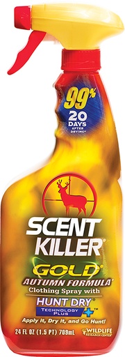 [024641012758] Wildlife Research 1275 Scent Killer Gold Autumn Formula Odor Eliminator 24 oz Trigger Spray