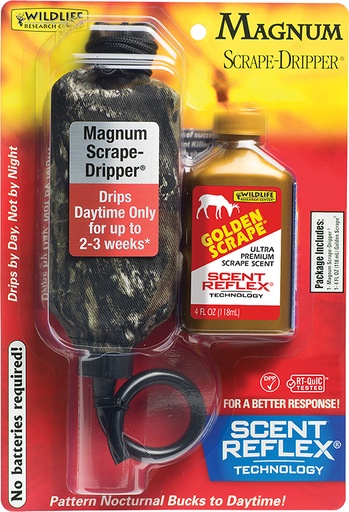 [024641003862] Wildlife Research 386 Magnum Scrape-Dripper Golden Combo 4 oz Dripper Deer