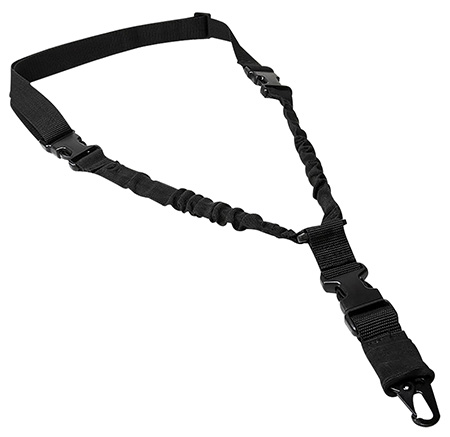 [848754008350] NcStar ADBS1PB Single Point Sling Deluxe Black Nylon 30"-38" Adjustable Bungee