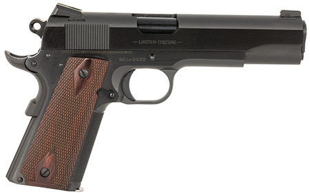 [098289113207] Colt Mfg O1911SE-A1 Government Limited Edition 45 ACP 7+1 5" Blued National Match Barrel, Blued Steel Serrated Slide, Blued Carbon Steel Frame w/Beavertail, Rosewood Checkered Grip, Ambidextrous
