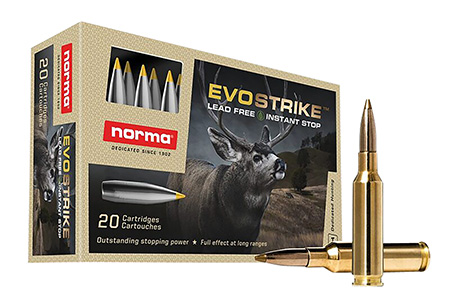 [7393923325378] Norma Ammunition 20166482 Dedicated Hunting Evostrike 6.5Creedmoor 93gr Polymer Tip Boat Tail 20 Per Box/10 Case