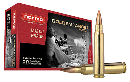 [7393923325439] Norma Ammunition 10157692 Dedicated Precision Golden Target Match 223Rem 69gr Boat Tail Hollow Point 20 Per Box/10 Case