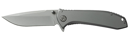 [027925510100] Smiths Products 51010 Titania II 3.50" Folding Drop Point Plain Satin Titanium Coated Stainless Steel Blade/Stainless Steel Handle Includes Pocket Clip