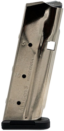 [850029545309] Shield Arms SAS15NGEN3 S15 Magazine Gen 3 15rd Flush 9mm Luger Fits Glock 48/43X Nickel Steel