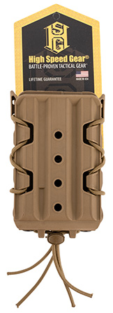 [849954038369] High Speed Gear 162R01CB X2R Taco V2 Mag Pouch Double, Coyote Brown Polymer, Belt Clip/MOLLE U-Mount, Compatible w/ AR/AK Rifle Mags