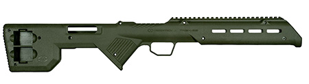 [813865027019] Desert Tech TRK22GRN TREK-22 Rifle Chassis OD Green Synthetic, Fixed Bullpup, Fits Ruger 10/22, 26.75" OAL
