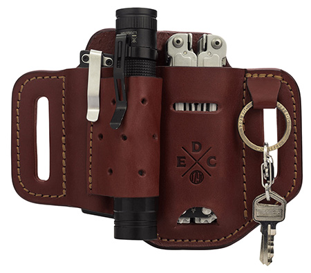 [810102210661] 1791 Gunleather HDESLFCHNA EDC Heavy Duty Easy Slide OWB Chestnut Leather Belt Slide Ambidextrous