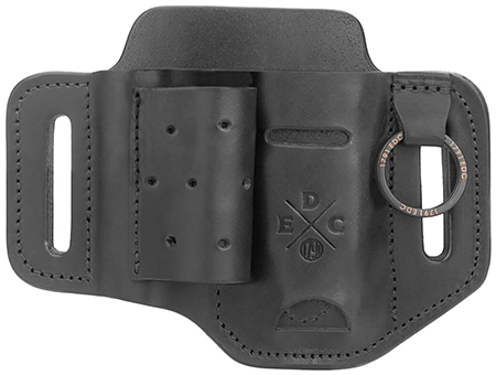 [810102210647] 1791 Gunleather HDESSFBLKA EDC Heavy Duty Easy Slide OWB Black Leather Belt Slide Ambidextrous