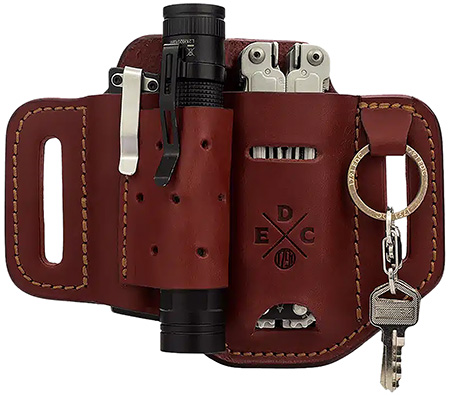 [810102210746] 1791 Gunleather STESLFCHNA EDC Standard Easy Slide OWB Chestnut Leather Belt Slide Ambidextrous