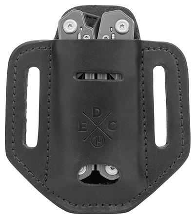 [810102211347] 1791 Gunleather HDESSLBLKA EDC Heavy Duty Easy Slide Solo OWB Black Leather Belt Slide Ambidextrous