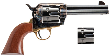 [844234240517] Cimarron PPP9MMDC Pistolero Dual Cylinder 9mm Luger/357 Mag 6 Shot, 4.75" Blued Barrel  &  Cylinder, Color Case Hardened Frame, Walnut Grip