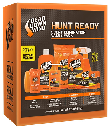 [873881009727] Dead Down Wind 2099 Hunt Ready Kit  Odor Eliminator Unscented  10 pieces