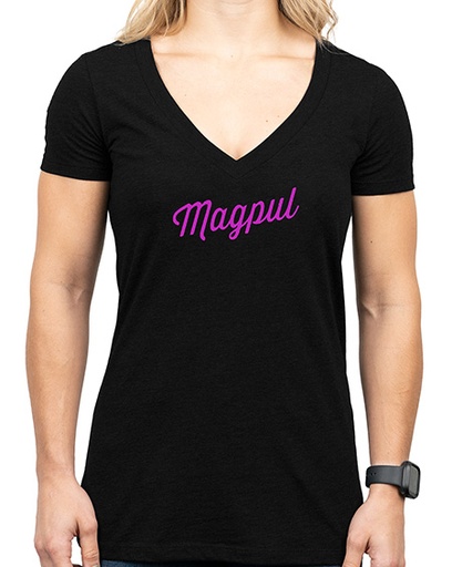 [840815141761] Magpul MAG1336-001-L Rover Script Women's Black Cotton/Polyester Short Sleeve Large