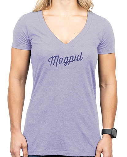 [840815142096] Magpul MAG1336-530-XL Rover Script Women's Orchid Heather Cotton/Polyester Short Sleeve XL