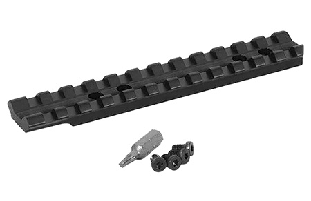 [841370111954] Henry HEGW14PR Picatinny Rail  Matte Black Aluminum 5.09" Long Fits Henry H014 Long Ranger