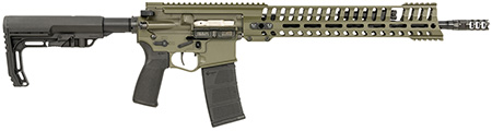 [847313019448] Patriot Ordnance Factory  P415 Edge 5.56x45mm NATO 30+1 16.50", OD Green Anodized Rec, Ambi Controls, 3-Port Muzzle Brake, 14.50" MRR M-LOK Handgaurd, Black MFT Minimalist Stock  &  Engage Grip