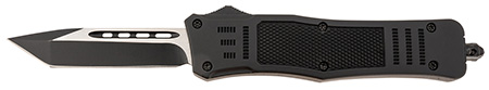 [766646409194] Steel River Knives T618BT Spartan  Medium 3.25" Tanto Plain Black/Silver 440C SS Blade/ 4.50" Black Aluminum Zinc Alloy Handle