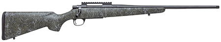[682146882261] Howa HCSL65CGBG M1500 Super Lite Full Size 6.5 Creedmoor 5+1 20" Blued Threaded Barrel, Blued Picatinny Rail Steel Receiver, Green w/Gray and Black Webbing Fixed Stocky's Synthetic Stock