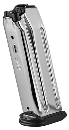 [845737016081] FN 20100719 510 Replacement Magazine 15rd 10mm Stainless Steel w/ Black Polymer Flush Floorplate Fits FN 510 Tactical