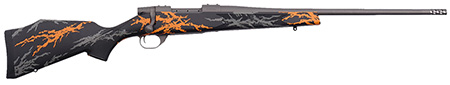 [747115451456] Weatherby VYH223RR2B Vanguard Compact Hunter 223 Rem 5+1 20", Tungsten Gray Barrel/Rec, Black w/Gray  &  Orange Sponge Accents Monte Carlo Stock, Accubrake Muzzle Brake