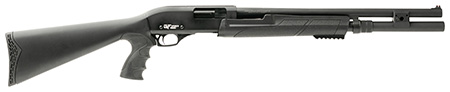 [643477861851] Gforce Arms GF2P12 GF2P  12 Gauge Pump 3" Chamber 7+1 20" Fixed Cylinder Bore, Black, 5rd Shell Carrier Stock, Rubber Pistol Grip, Blade Sight, 3rd Shell Holder on Rec