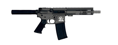 [638457789362] Great Lakes Firearms GL15223SSPTNG AR-15 Pistol 223 Wylde 30+1 7.50" Stainless Barrel, Tungsten Rec, 7" M-LOK Handguard, Buffer Tube (No Brace), Black A2 Grip