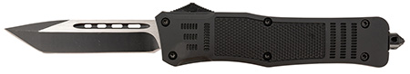 [766646409491] Steel River Knives T620BT Spartan  3.75" Tanto Black/Silver Blade 5.5" Black Aluminum Zinc Alloy Handle