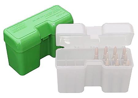 [026057224107] MTM Case-Gard RF22SM10 Ammo Box Flip-Top 338 Cal Green Polypropylene 22rd