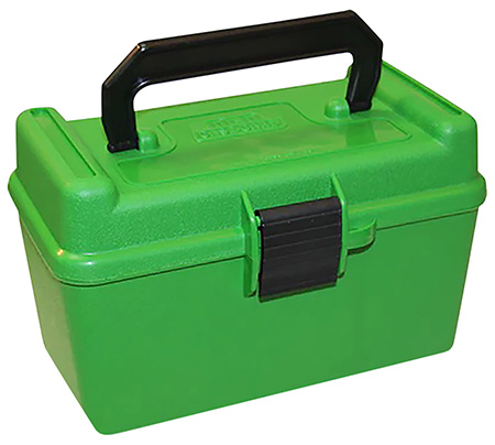[026057206103] MTM Case-Gard H50XL10 Deluxe Ammo Box  300 WSM/300 RUM Green Polypropylene 50rd