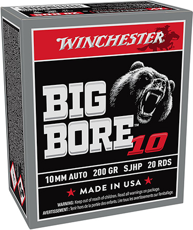 [020892233058] Winchester Ammo X10MMBB Big Bore  10mmAuto 200gr Semi Jacketed Hollow Point 20 Per Box/10 Case