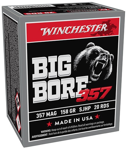 [020892233010] Winchester Ammo X357MBB Big Bore  357Mag 158gr Semi Jacketed Hollow Point 20 Per Box/10 Case