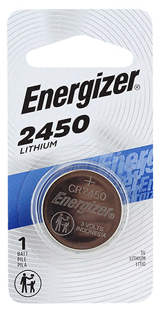 [039800085134] Energizer ECR2450 2450 Battery  Silver Lithium Coin 3.0 Volts, 620 mAH Qty (72) Single Pack