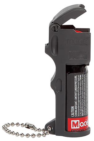 [843925007453] Mace 80745 Pocket Pepper Spray OC Pepper Range 10 ft Black Includes Built in Keychain