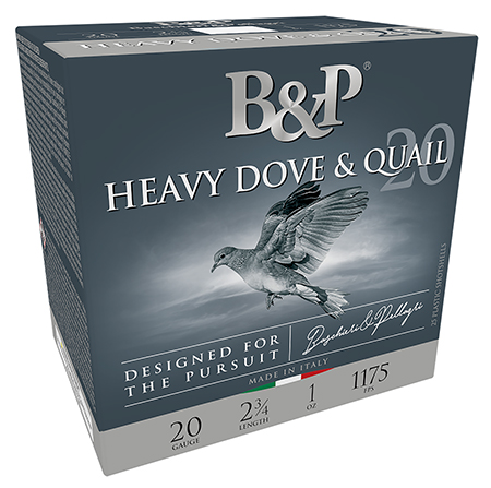 [878122006763] B & P Ammunition 20BD8 Heavy Dove  &  Quail  20Gauge 2.75" 1oz 8Shot 25 Per Box/10 Case